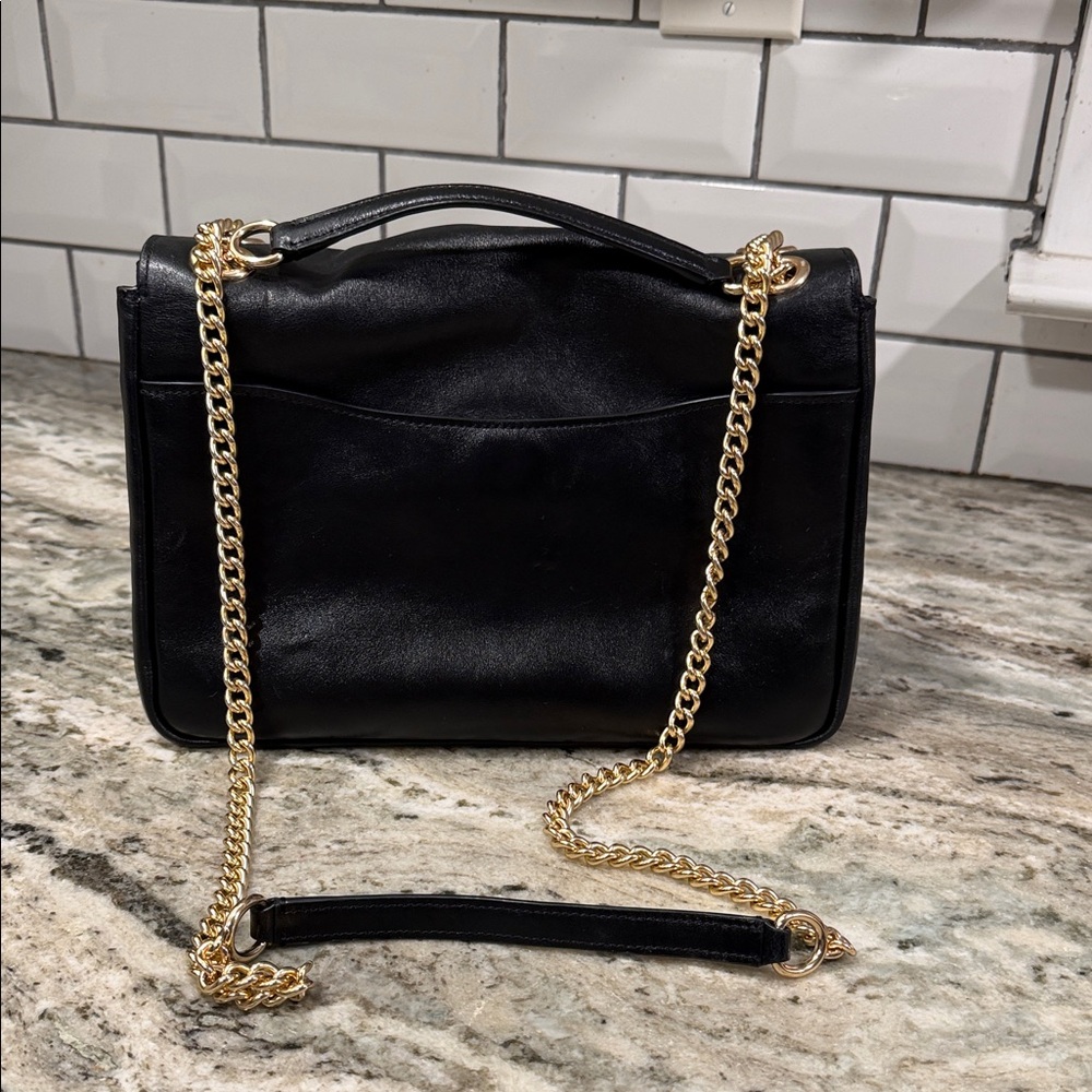 Coach Eloise   Black and Brown Shoulder Bag with Gold Chain - Picture 5 of 7